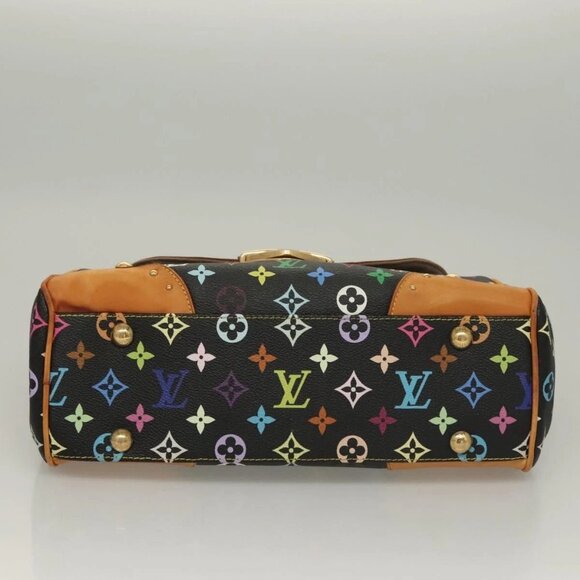 LOUIS VUITTON Monogram Multicolor Beverly MM Bag Black M40204 LV Auth 133184 - Picture 7 of 16